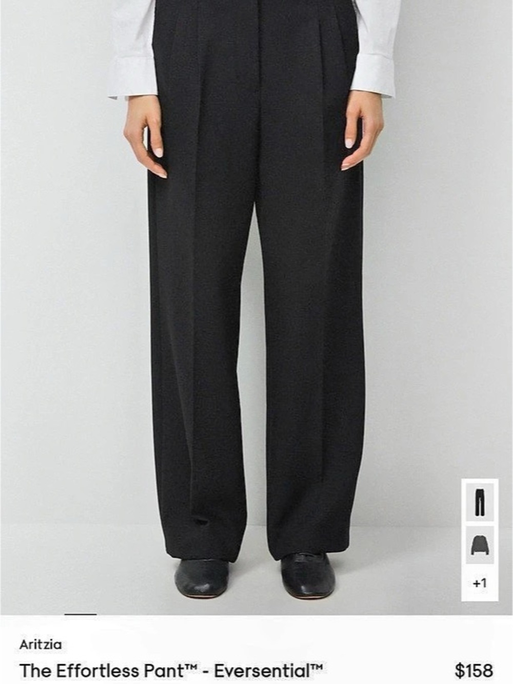 Aritzia The Effortless Pant™ Wide Leg Pants in Black